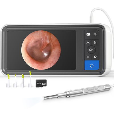 Metal OEM ODM 4.5inch Display LCD Ear Wax Remover 3.9mm Ear Endoscpe Otoscope Camera Len Ear Inspection Camera Visual