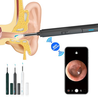 Hot Selling Portable Ear Wax Tool Ear Cleaning Spoon With LED Light Visual Ear Otoscope Camera Radio Earwax Remover ZM10143